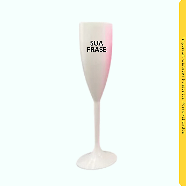 Taça de Champagne Acrílico Leitoso Branco 180ml