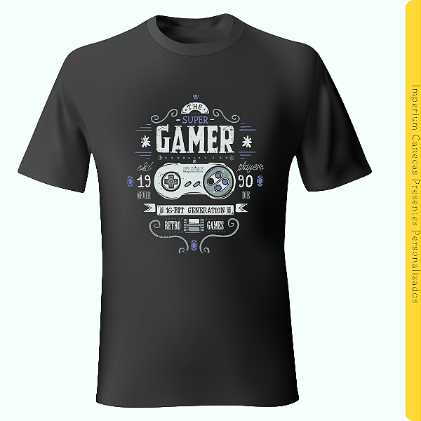 Camiseta Preta - Gamer