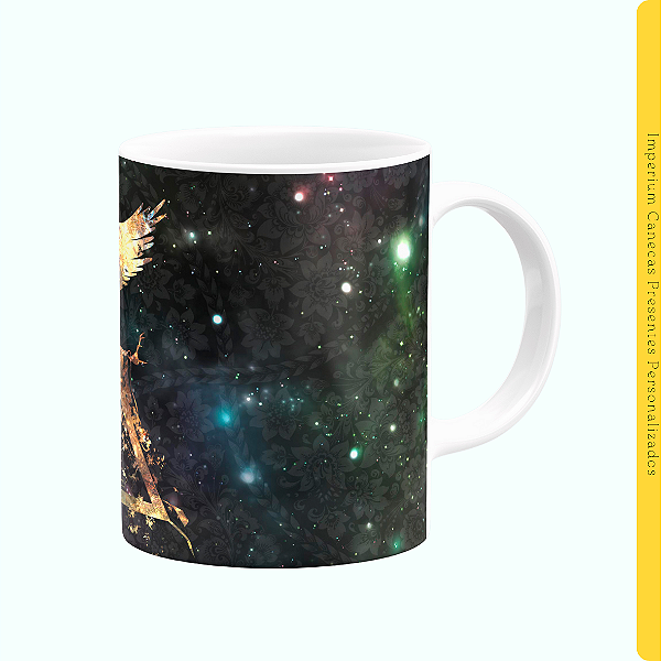 Caneca Branca Lisa 325ml - Relíquias da Morte HP