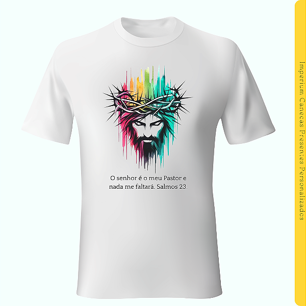 Camiseta Branca - O Senhor é o meu Pastor