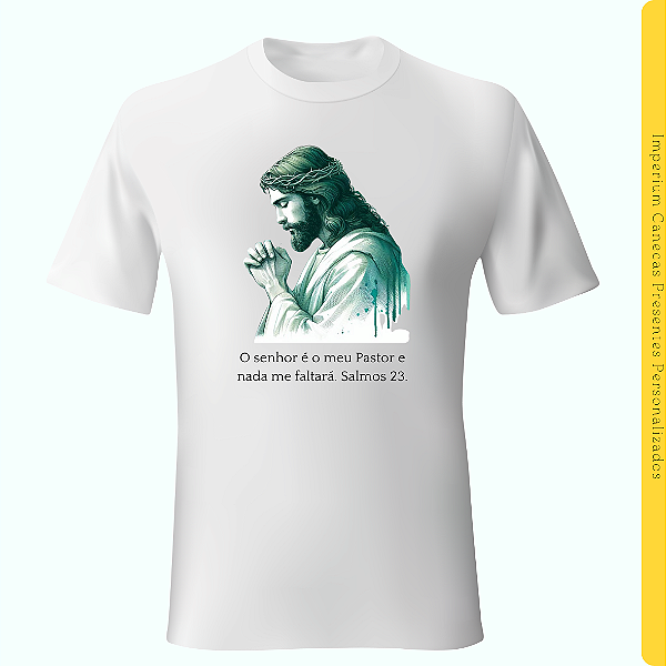 Camiseta Branca - O Senhor é o meu Pastor