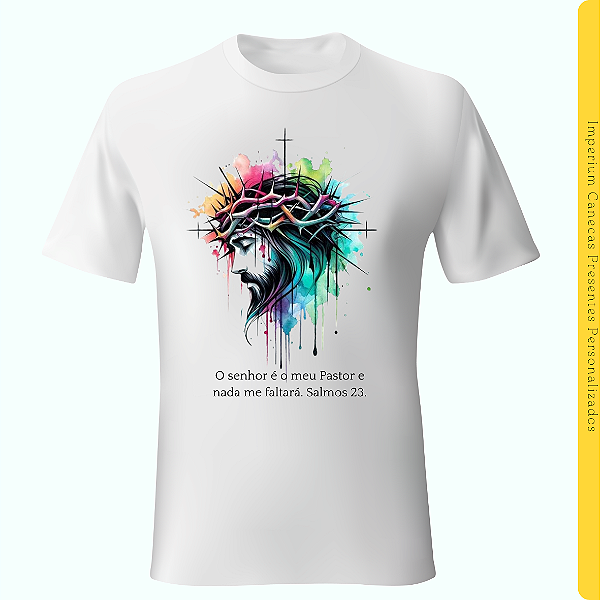 Camiseta Branca - O Senhor é o meu Pastor