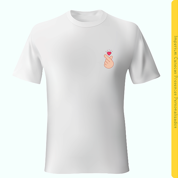 Camiseta Branca - Korean Heart