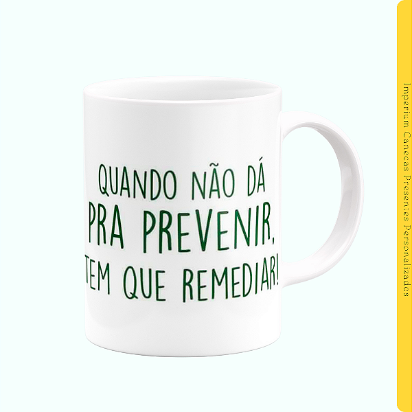 Caneca Branca Lisa 325ml - Farmácia