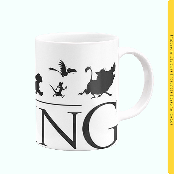 Caneca Branca Lisa 325ml - The Lion King