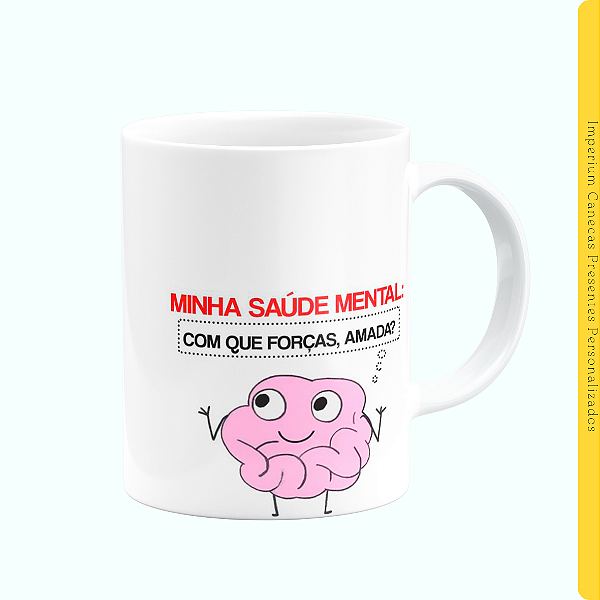 Caneca Branca Lisa 325ml - Eu que Lute!