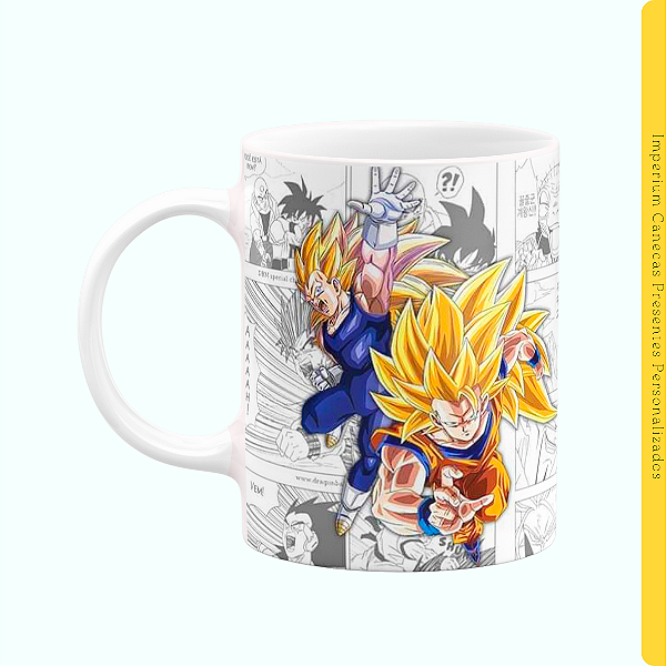 Caneca Branca Lisa 325ml - Dragon Ball Z