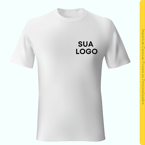 Camiseta Branca Poliéster - Sua Arte