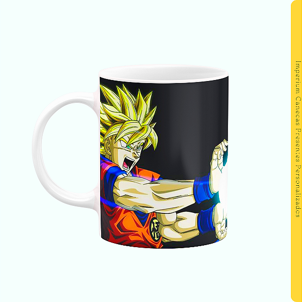 Caneca Branca Lisa 325ml - Dragon Ball Z