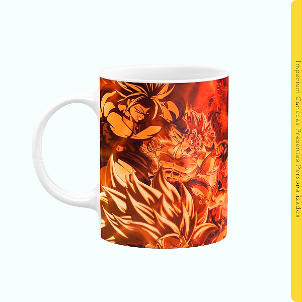 Caneca Branca Lisa 325ml - Dragon Ball Z