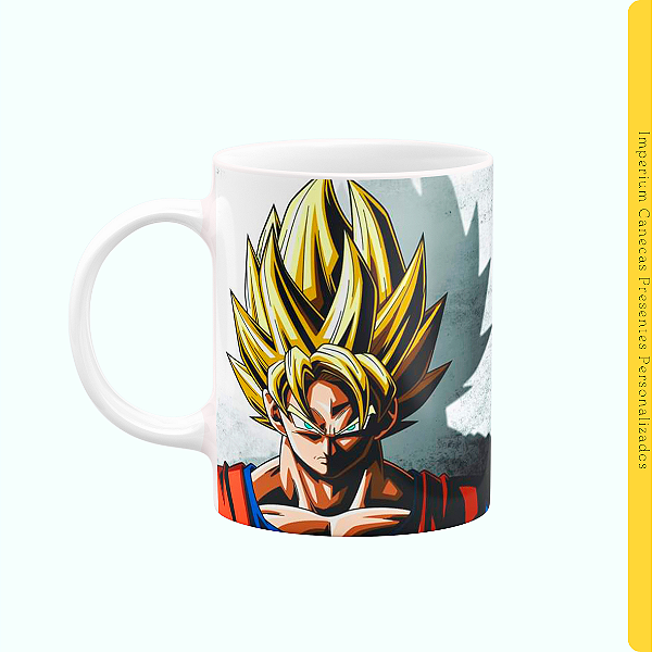Caneca Branca Lisa 325ml - Dragon Ball Z