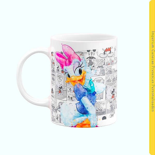 Caneca Branca Lisa 325ml - Margarida