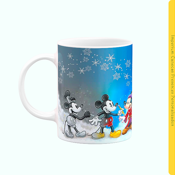 Caneca Branca Lisa 325ml - Mickey