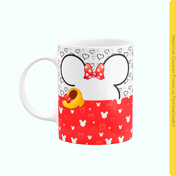 Caneca Branca Lisa 325ml - Minnie