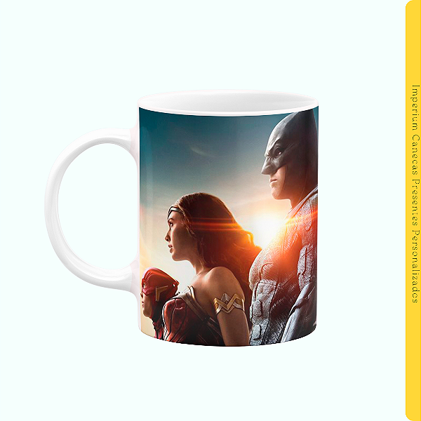 Caneca Branca Lisa 325ml - Personagens DC
