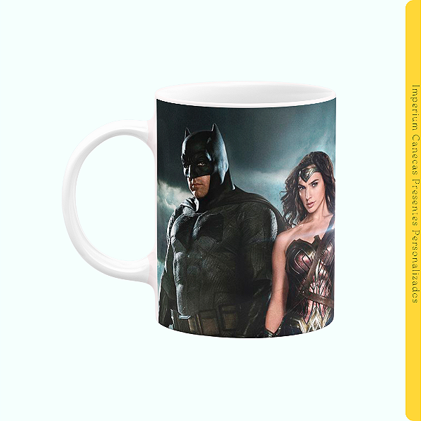 Caneca Branca Lisa 325ml - Personagens DC