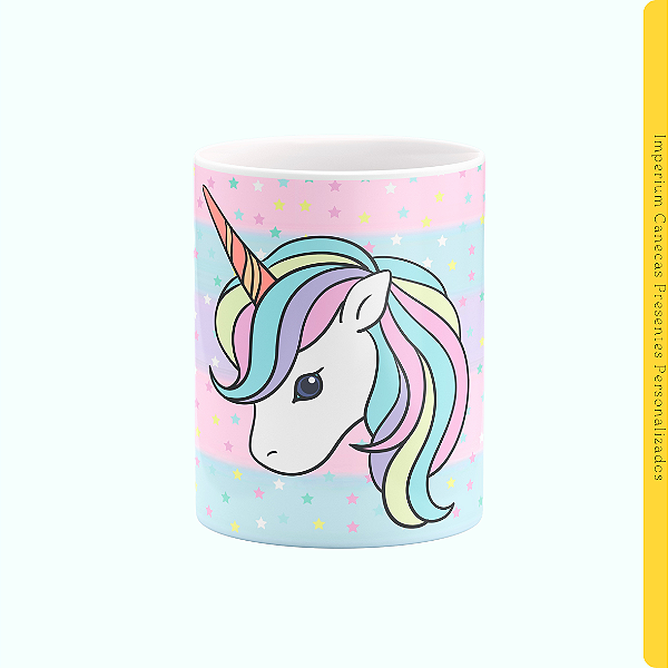 Caneca Branca Lisa 325ml - Unicórnio