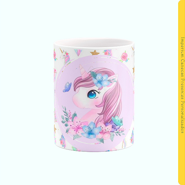Caneca Branca Lisa 325ml - Unicórnio