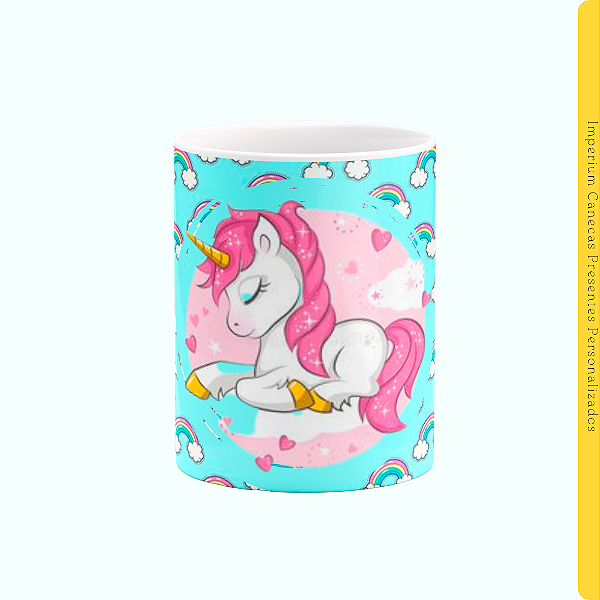 Caneca Branca Lisa 325ml - Unicórnio