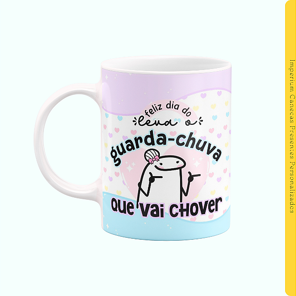 Caneca Branca Lisa 325ml -  Leva o Guarda-Chuva