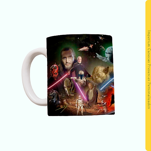 Caneca Branca Lisa 325ml - Star Wars