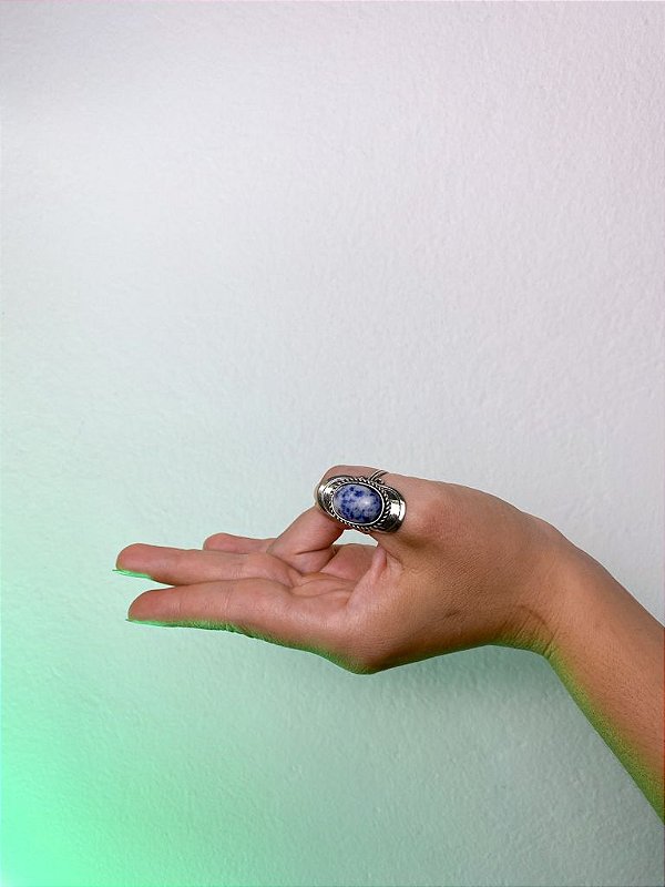 Anel Hippie Mudra | Quartzo Azul