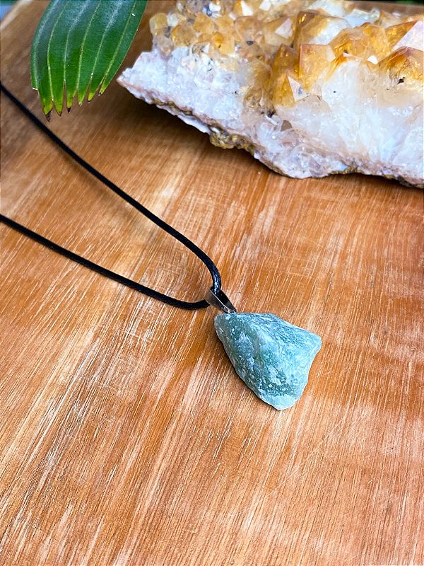 Colar Pedra Bruta | Quartzo Verde