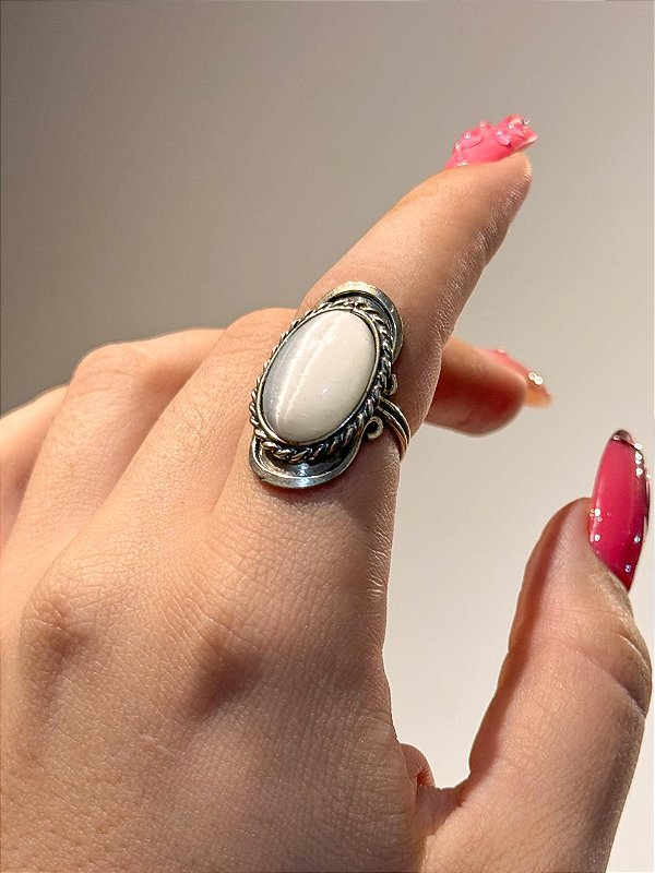 Anel Hippie Mudra | Resina Pérola