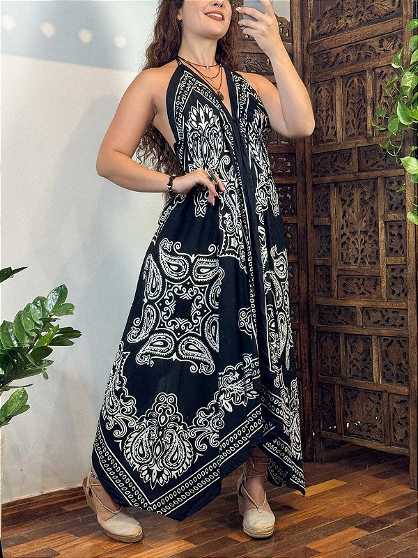 Vestido Indiano Tupi | Preto