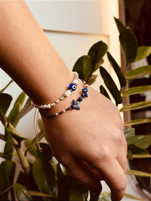 Kit Pulseiras Olho Grego | Azul