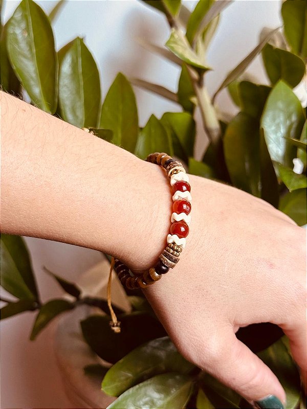 Pulseira Folk | Ágata Laranja