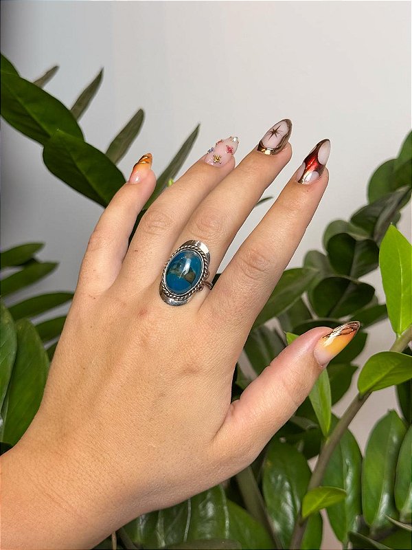 Anel Mudra | Ágata Azul