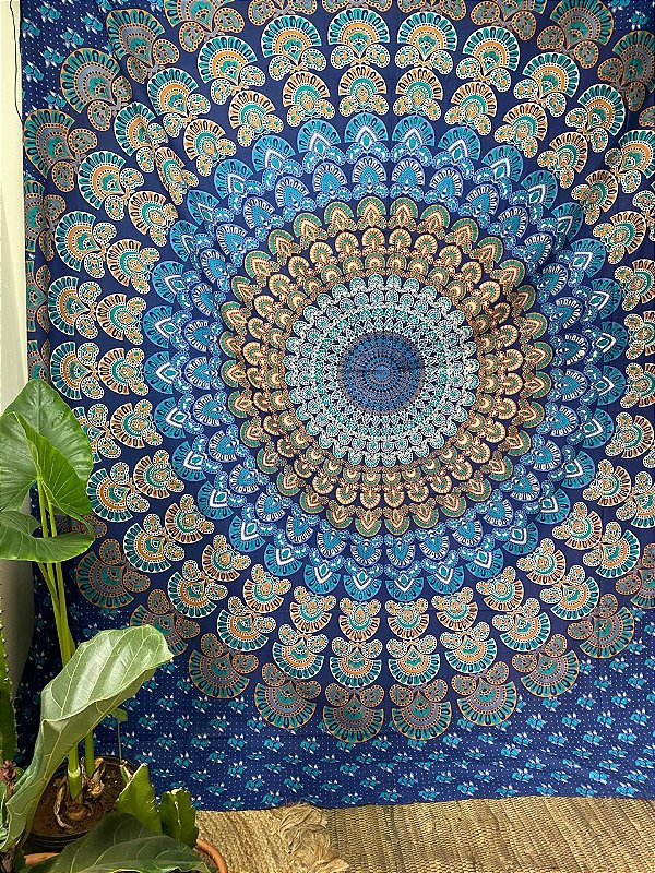 Colcha Indiana | Azul Casal
