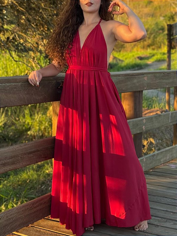 Vestido Magnólia | Vermelho Carmim