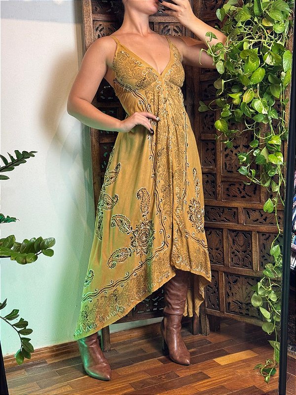 Vestido Indiano Tribal | Caramelo
