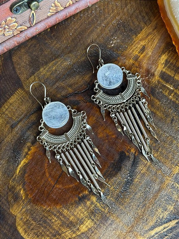 Brinco Hippie | Quartzo Clear