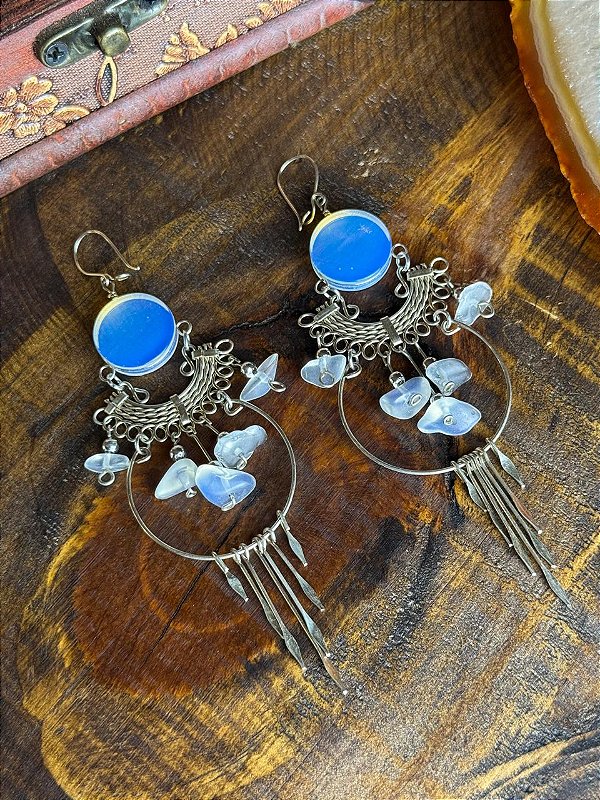 Brinco Hippie | Resina Lua