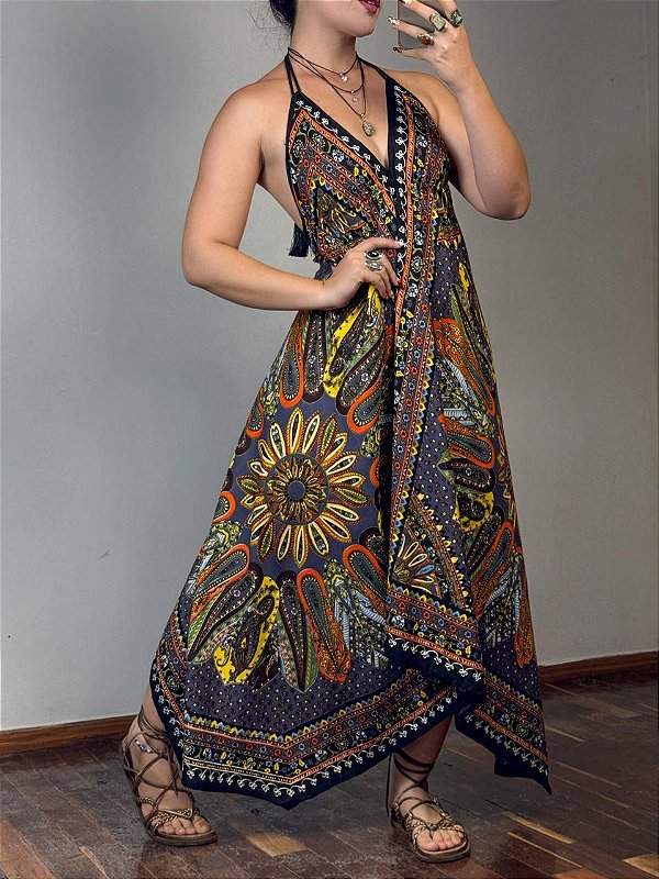 Vestido Indiano Guarani | Chumbo