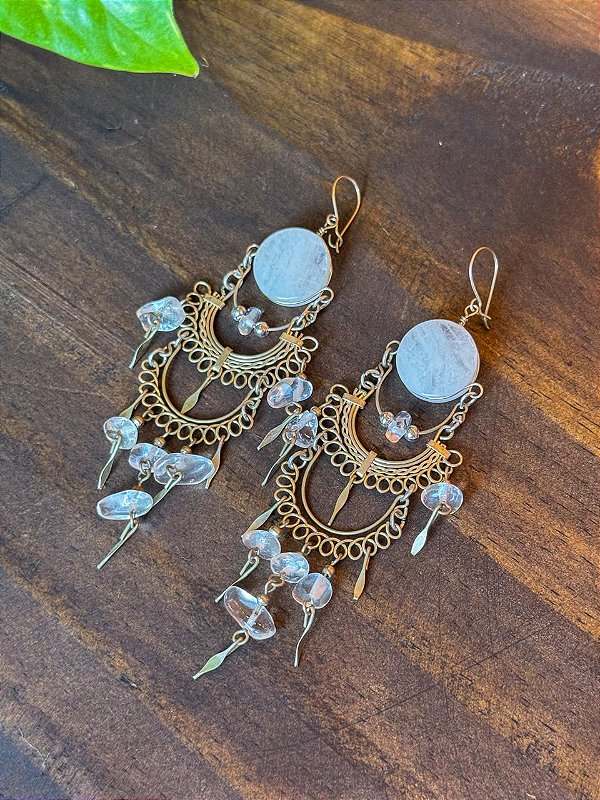 Brinco Hippie | Quartzo Clear