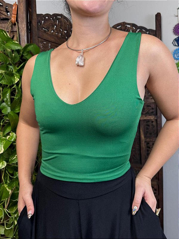 Cropped Jasmim | Verde Folha