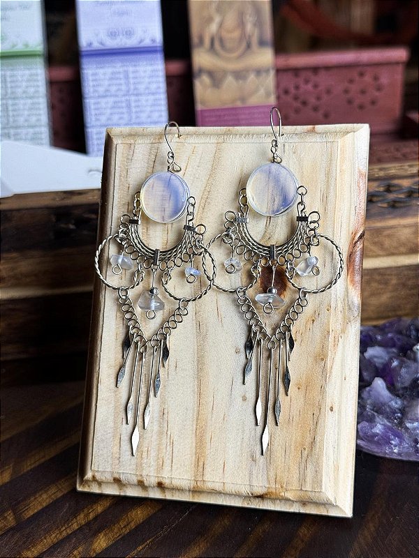 Brinco Hippie | Resina Lua