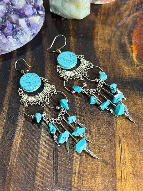 Brinco Hippie | Turquesa