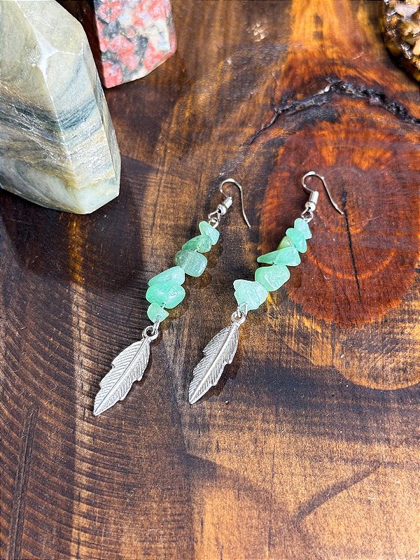 Brinco Xamã | Quartzo Verde