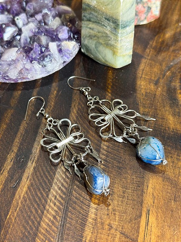 Brinco Hippie | Ágata Azul