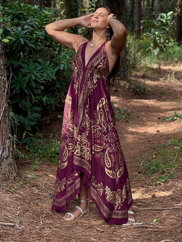 Vestido Yuna | Bordô