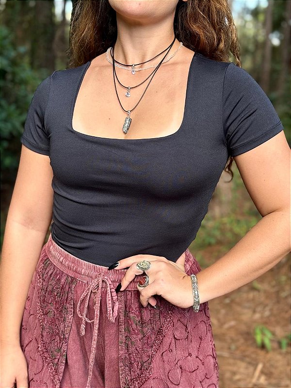 Cropped Acácia | Preto