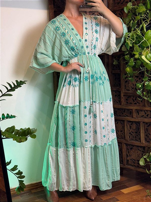 Vestido Indiano Zoe | Amazonita