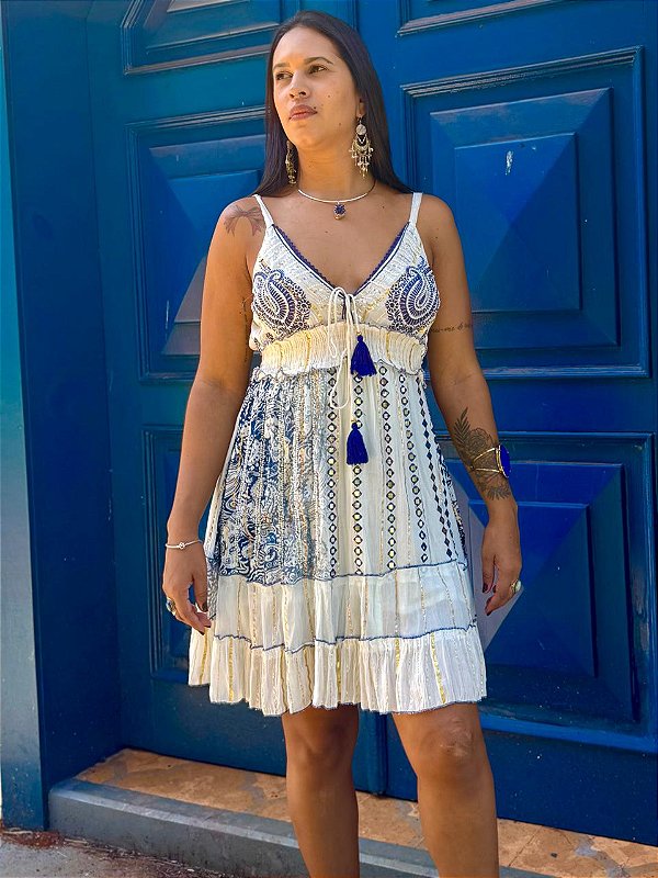 Vestido Indiano Una | Azul