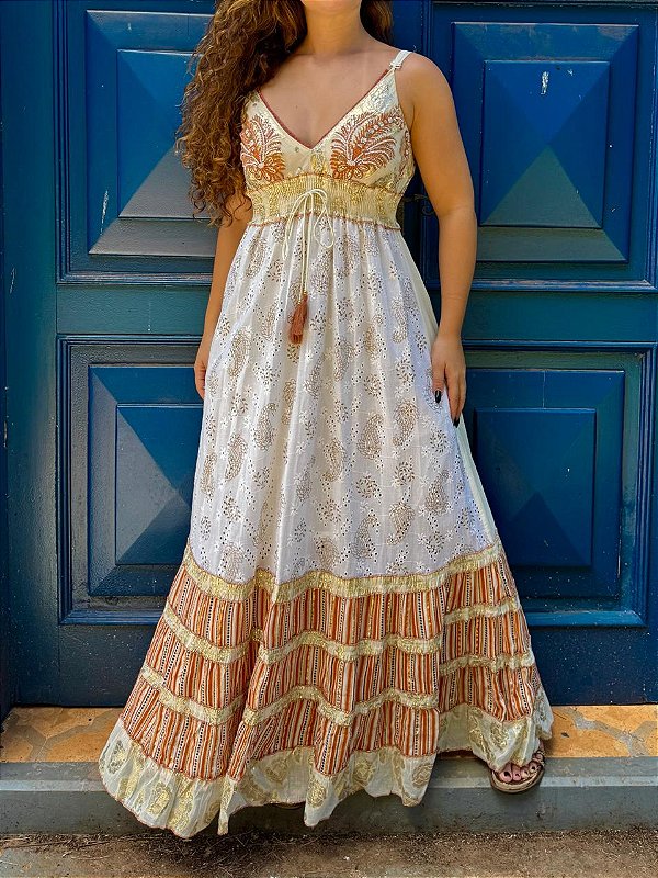 Vestido Indiano Cornalina | Laranja