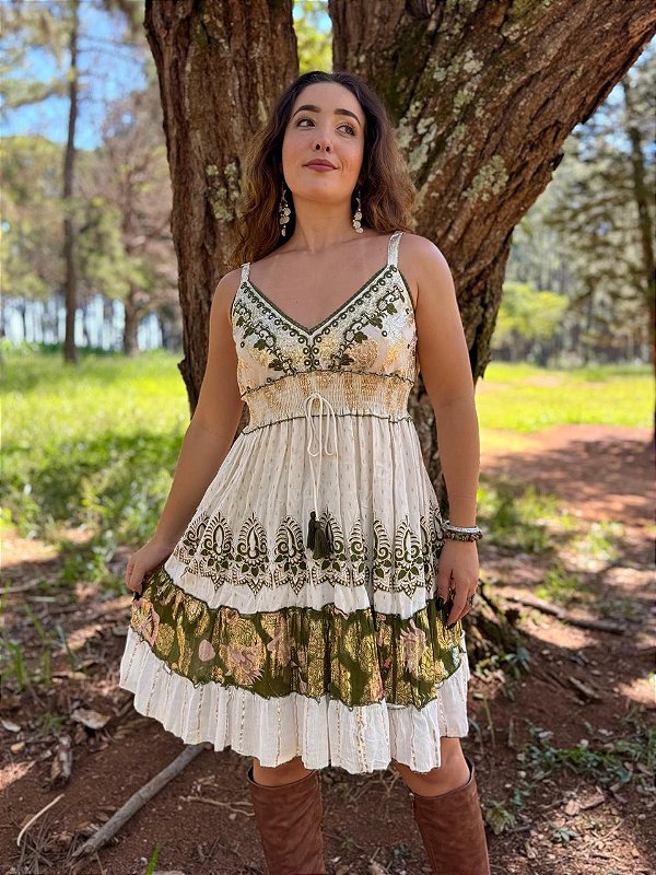 Vestido Indiano Una | Verde